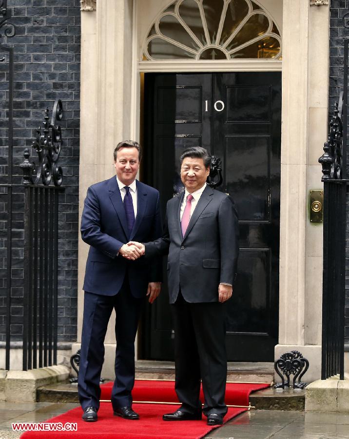 Le président chinois s'entretient avec le PM britannique