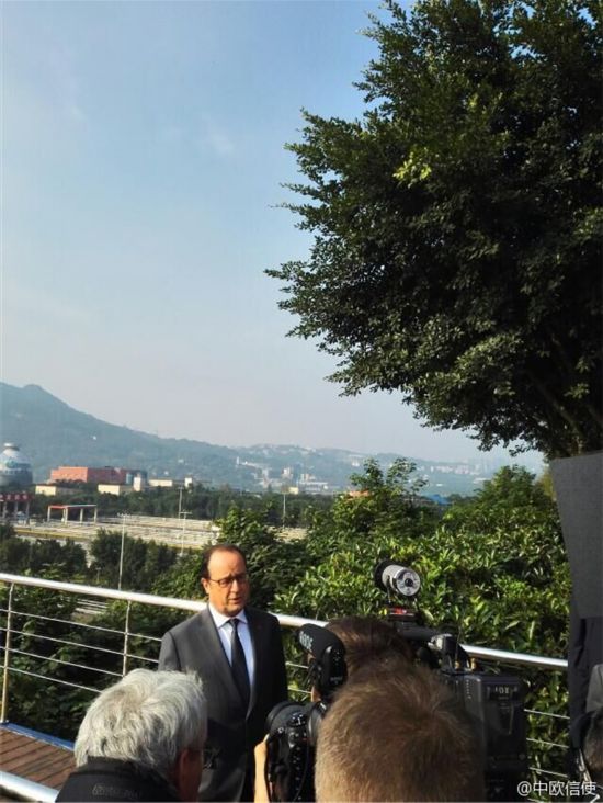 Le président français à Chongqing
