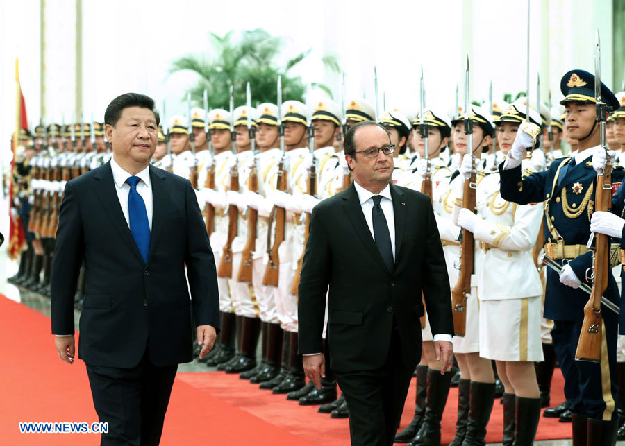 Les présidents chinois et français parviennent à un accord sur le changement climatique