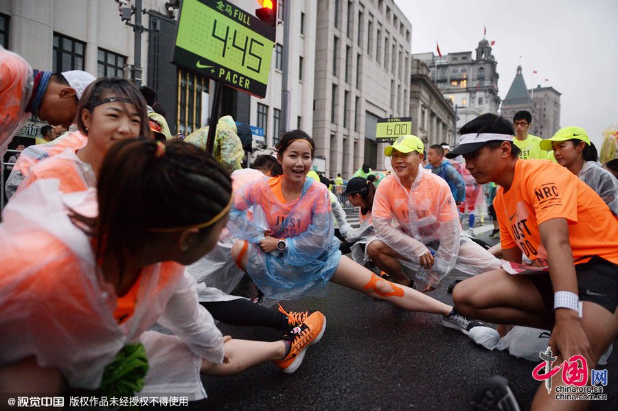 En images : le Marathon international de Shanghai