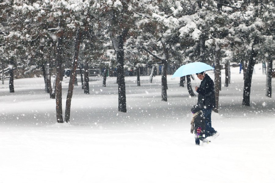 Chine : neige sur le Hebei