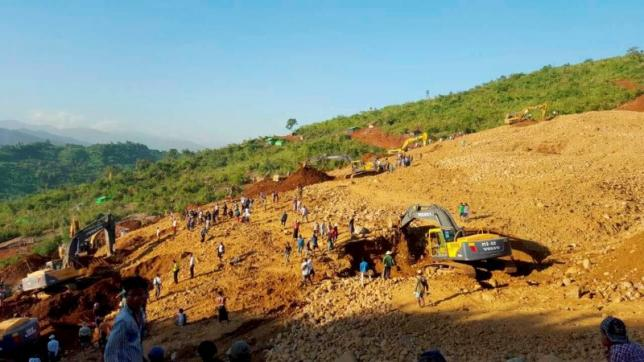 Glissement de terrain dans une mine de jade au Myanmar, au moins 100 morts