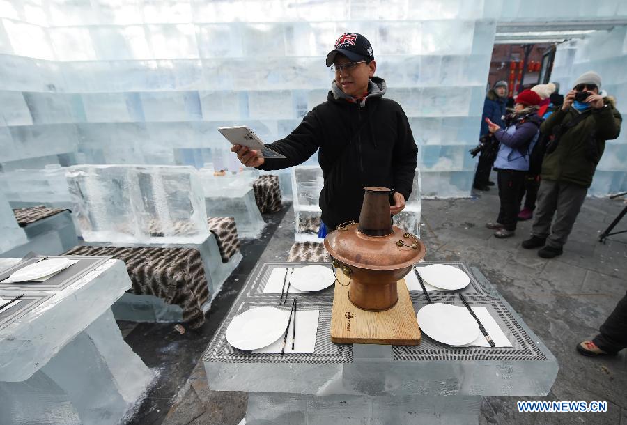Un bar de glace ouvre ses portes à Harbin