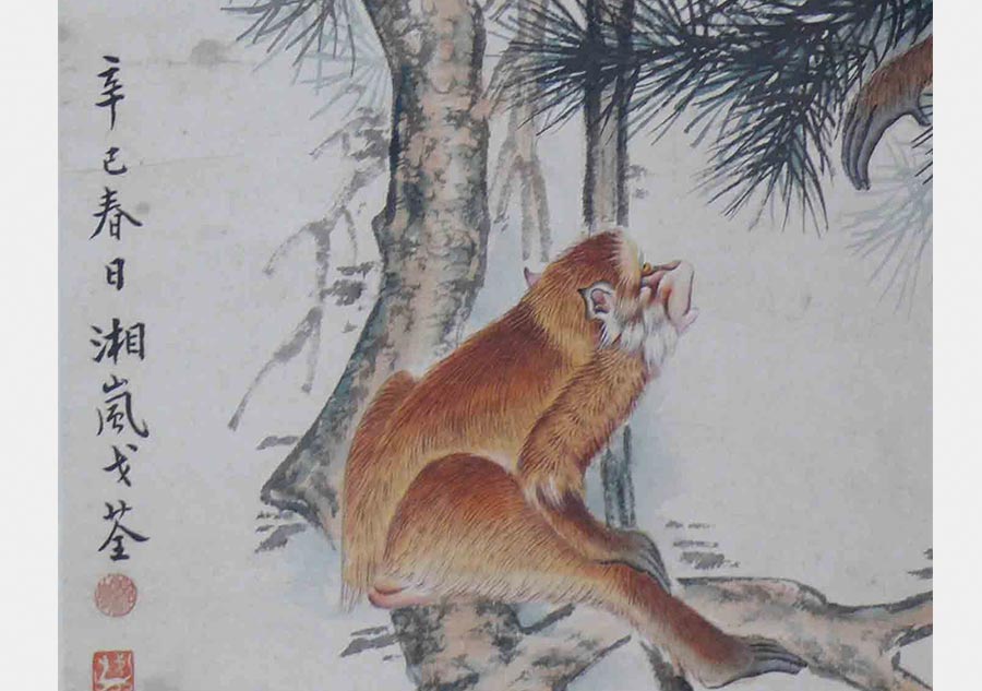 Peinture chinoise : les singes se font tirer le portrait