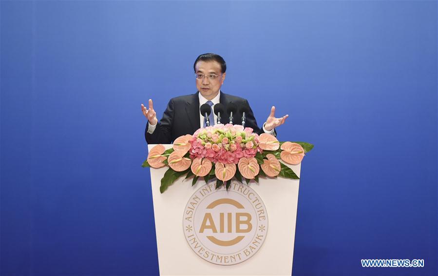 Discours du PM chinois devant le Conseil des gouverneurs de la BAII