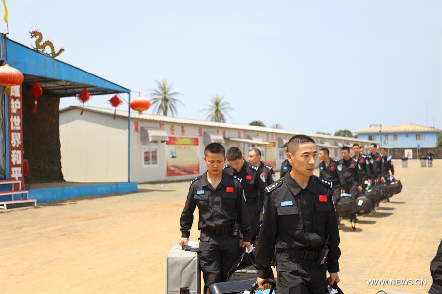 Un nouveau contingent de police chinois arrive au Liberia