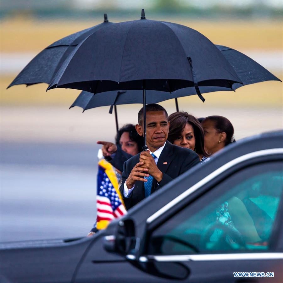 Arrivée d'Obama à Cuba pour une visite historique