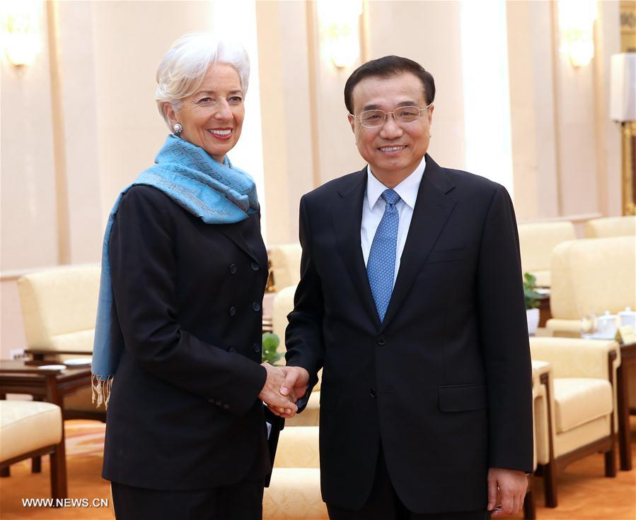 Le Premier ministre chinois rencontre la directrice du FMI