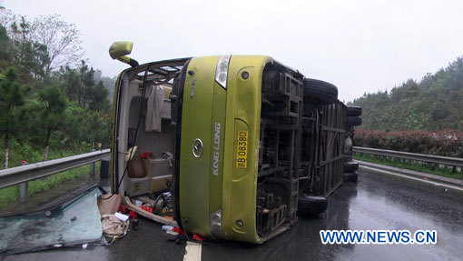Un accident de car fait cinq morts dans l'est de la Chine