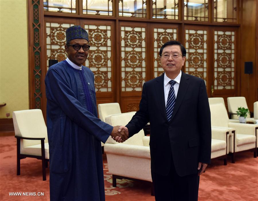 Le législateur suprême chinois rencontre le président nigérian