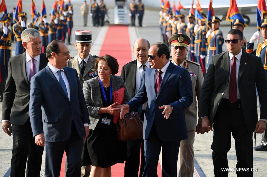 Le président français en visite en Egypte