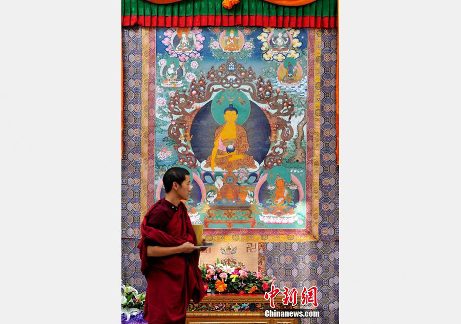 Exposition de peintures thangkas tibétaines