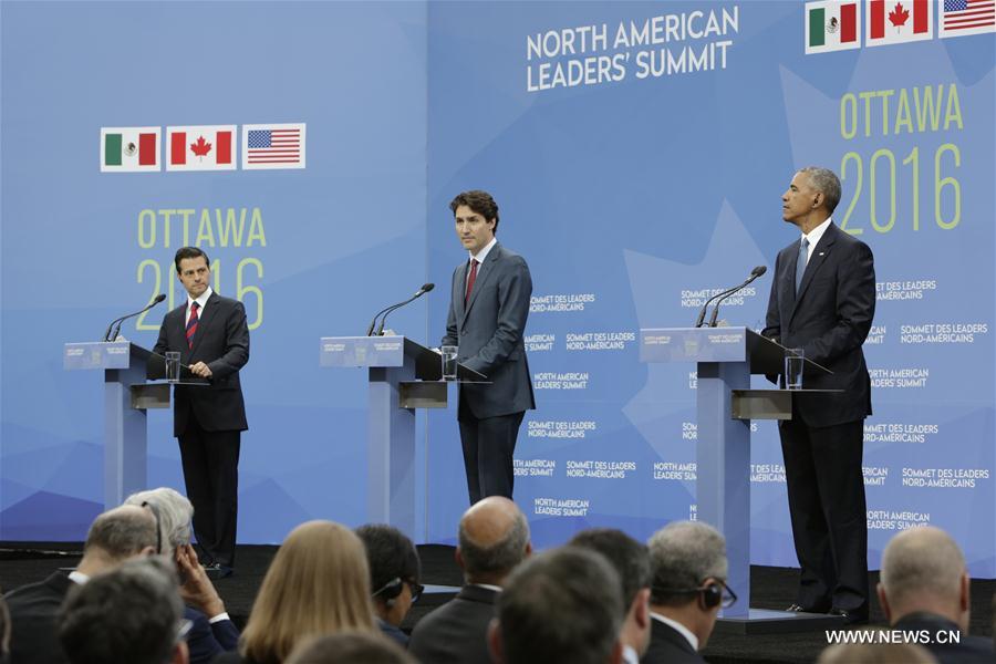 Les dirigeants d'Amérique du Nord entendent coopérer pour faire face au protectionnisme croissant