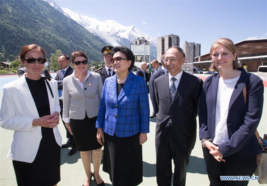 La vice-Première ministre chinoise Liu Yandong visite Chamonix en France
