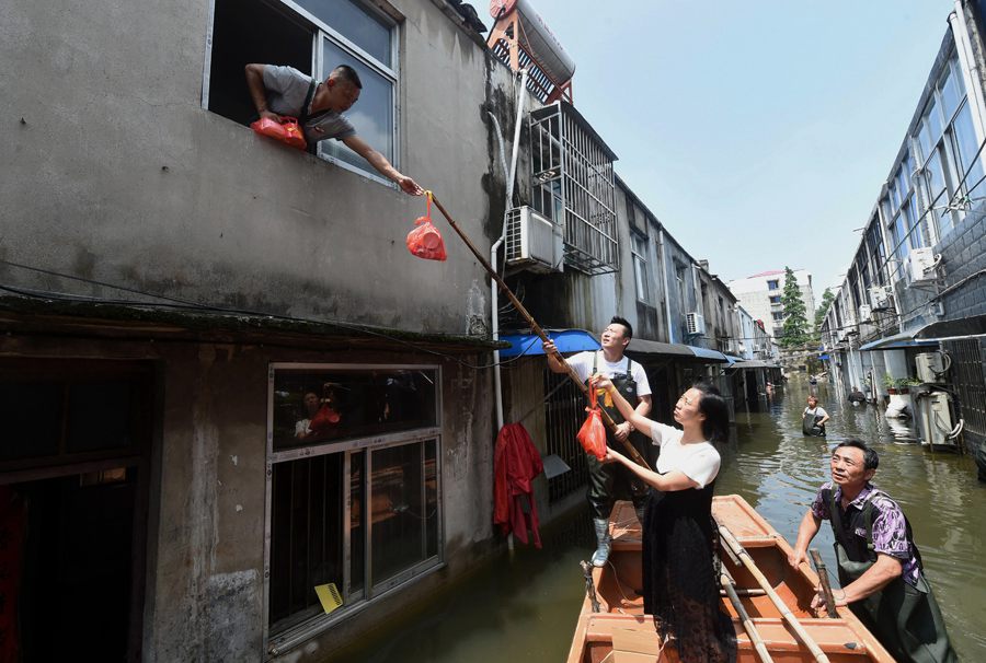 Lutte contre les inondations en Chine