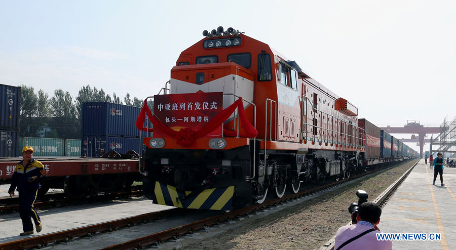 Ouverture d'une nouvelle ligne ferroviaire de transport de marchandises reliant la Chine et le Kazakhstan