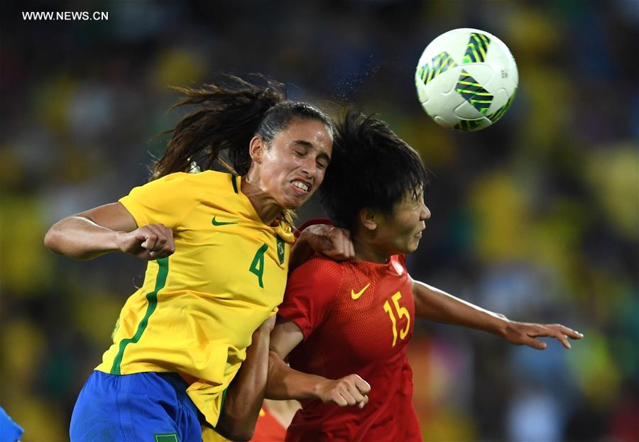 JO 2016 : match de football féminin entre la Chine et le Brésil