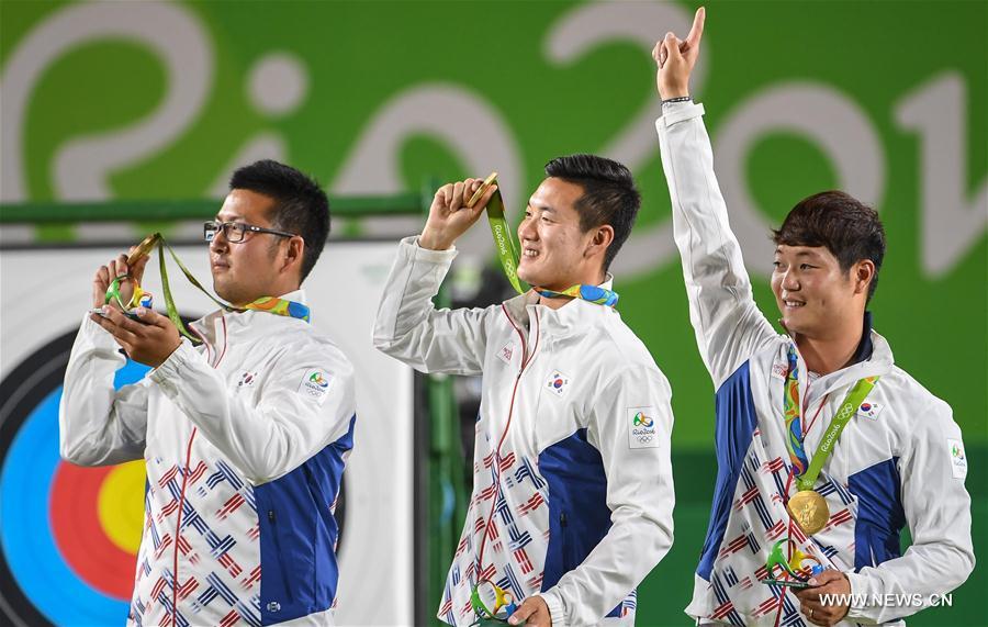 JO 2016/Tir à l'arc: l'équipe masculine sud-coréenne décroche la médaille d'or