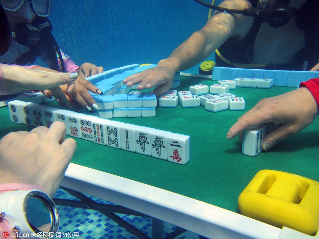 Une partie de mahjong sous l’eau
