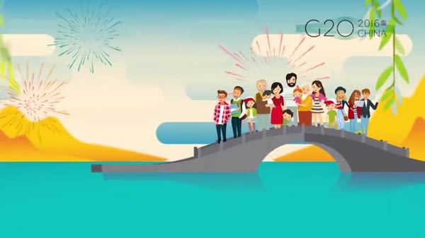 Présentation d'une vidéo promotionnelle de la ville hôte du G20 Hangzhou à l'Europe