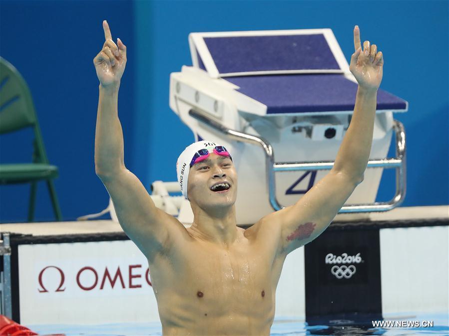 JO de Rio : le Chinois Sun Yang remporte le 200m nage libre