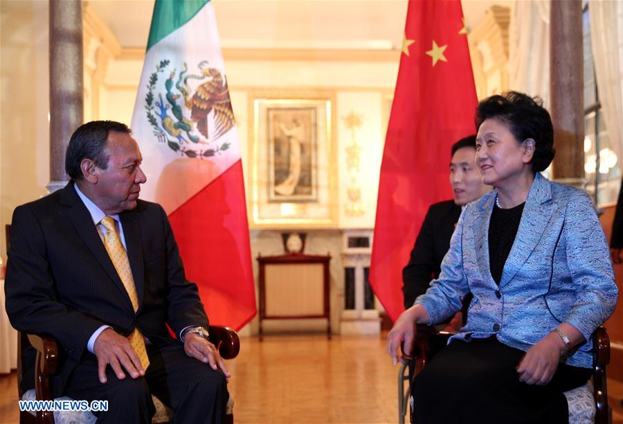La vice-Première ministre chinoise Liu Yandong s'engage à soutenir la coopération interparlementaire avec le Mexique