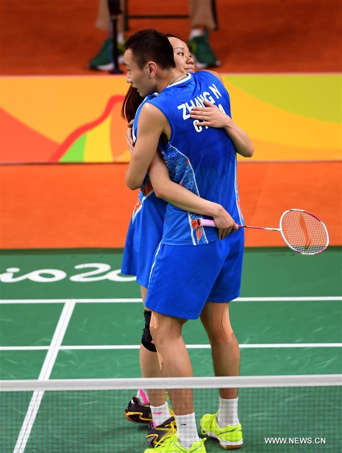 JO 2016 : match de badminton double mixte