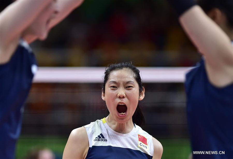 JO 2016 : l'équipe chinoise de volley-ball féminin va en finale