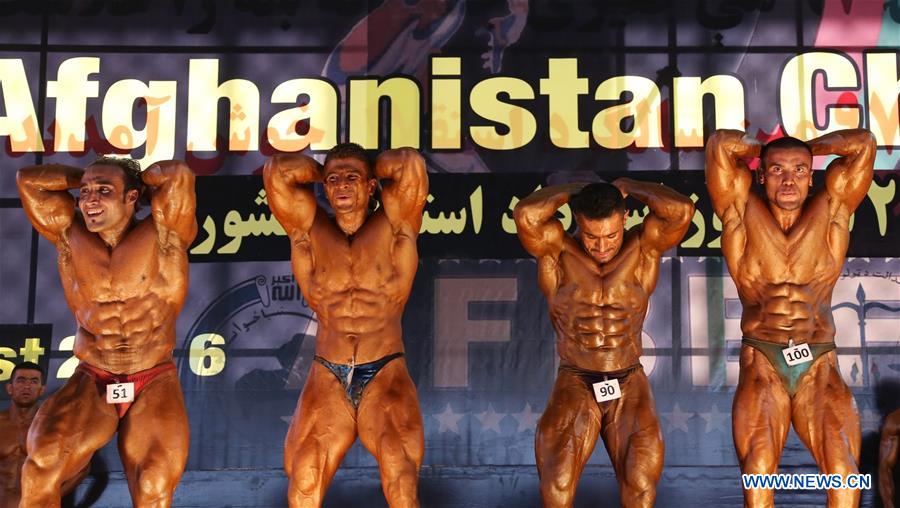 Un concours de bodybuilding tenu à Kaboul