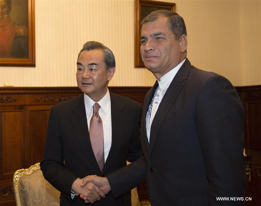 Le président équatorien rencontre le chef de la diplomatie chinoise