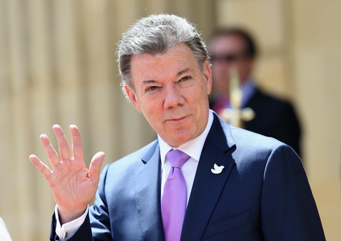 Le Président colombien Juan Manuel Santos reçoit le Prix Nobel de la paix