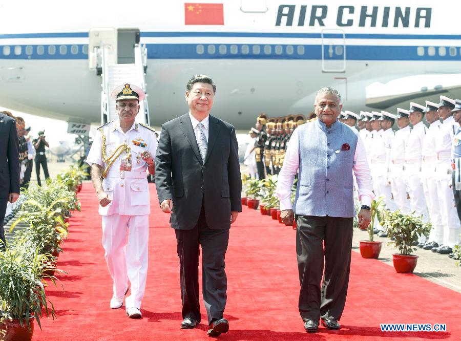 Le président chinois arrive en Inde pour le sommet des BRICS