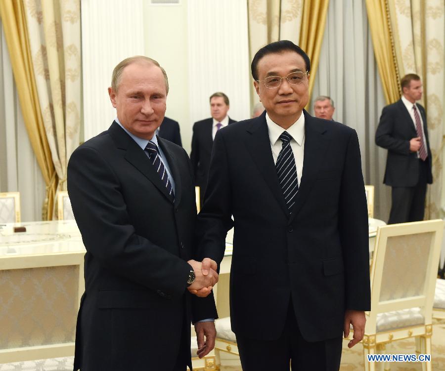 Rencontre du Premier ministre chinois avec le président russe pour promouvoir les relations bilatérales