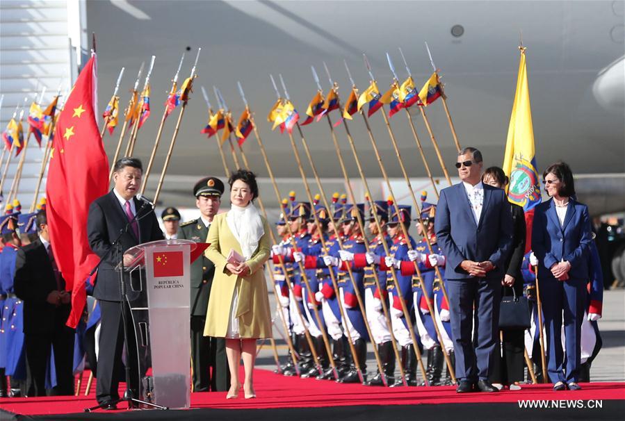 EN IMAGES: la visite du président chinois Xi Jinping en Equateur