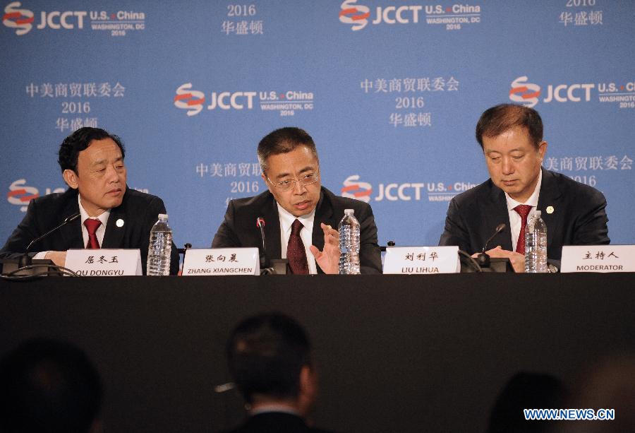 La Chine et les Etats-Unis souhaitent approfondir la coopération à la prochaine JCCT