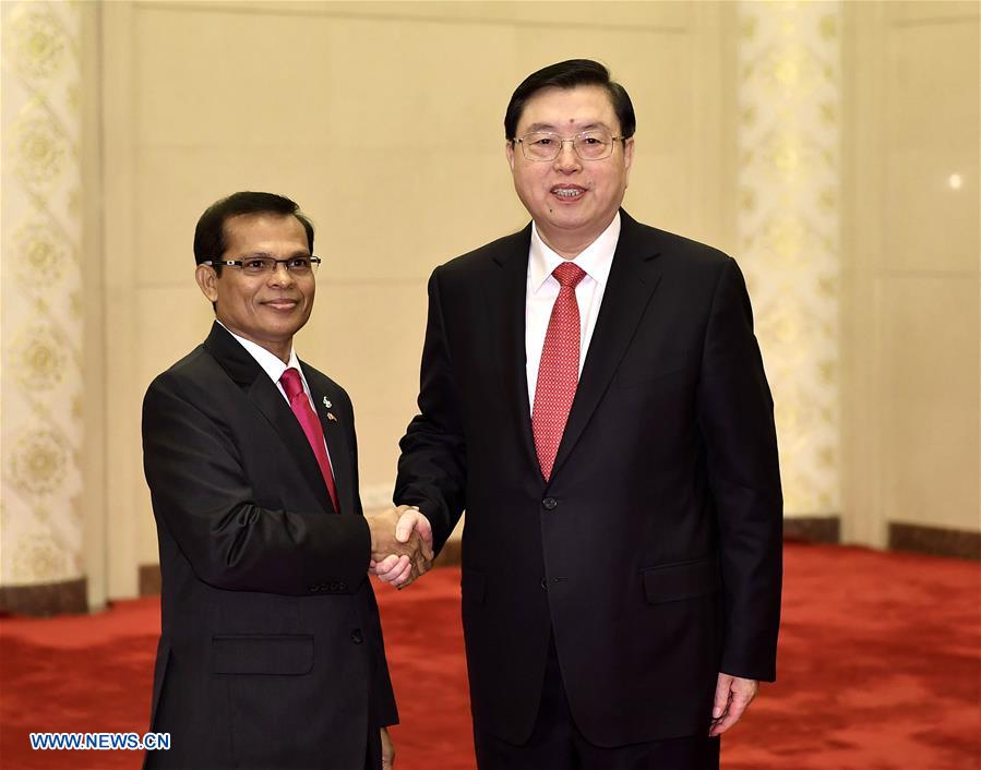 Le plus haut législateur chinois appelle à un alignement des stratégies de développement avec les Maldives