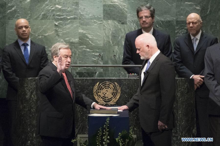 Antonio Guterres intronisé nouveau secrétaire général de l'ONU