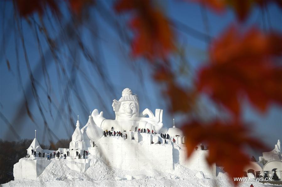 La plus haute sculpture de neige à Harbin