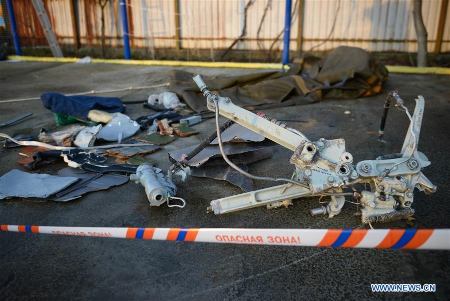 Crash du Tu-154 russe : fragments principaux et corps des victimes récupérés
