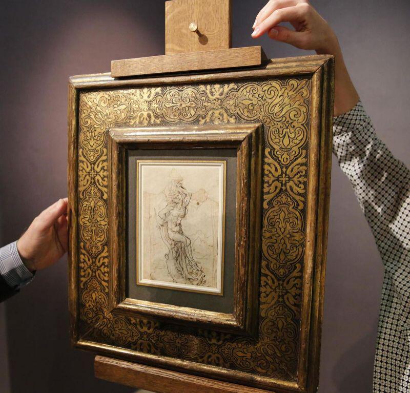 Présentation d'un rarissime dessin de Léonard de Vinci découvert par hasard en France