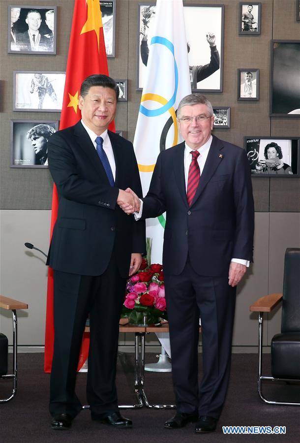 Le président chinois rencontre le président du CIO et promet de faire des JO d'hiver 2022 un événement extraordinaire