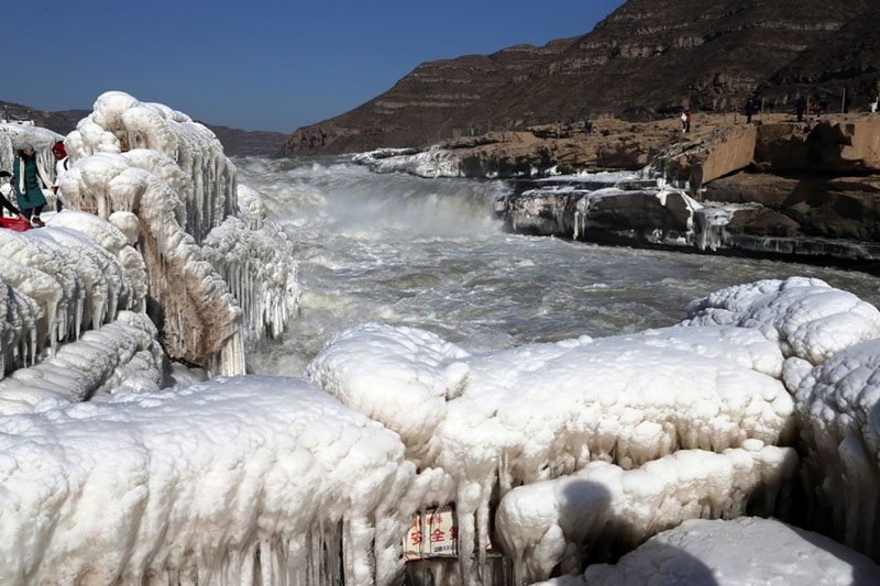 Les chutes de Hukou, encore plus enchanteresses en hiver