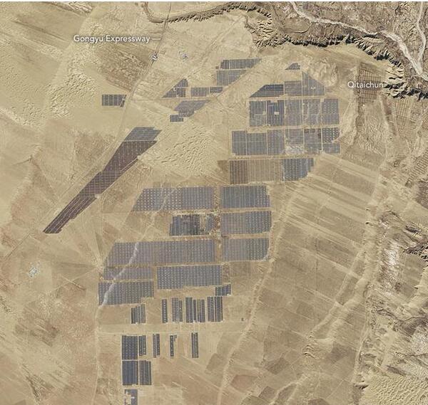 La plus grande ferme solaire du monde se trouve en Chine