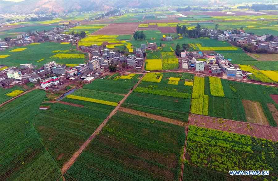 Paysage rural dans le sud-ouest de la Chine
