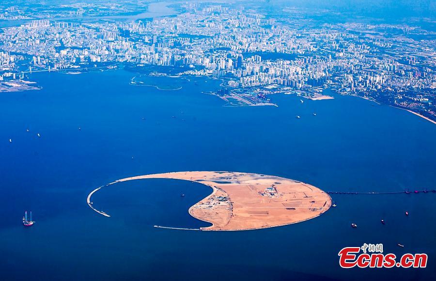 Hainan : construction d'une imposante île artificielle