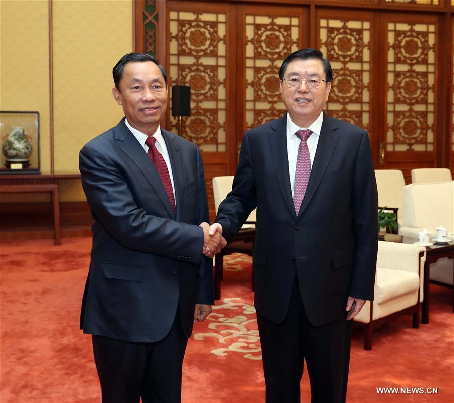 Chine : Zhang Dejiang rencontre un ancien président du Parlement du Myanmar