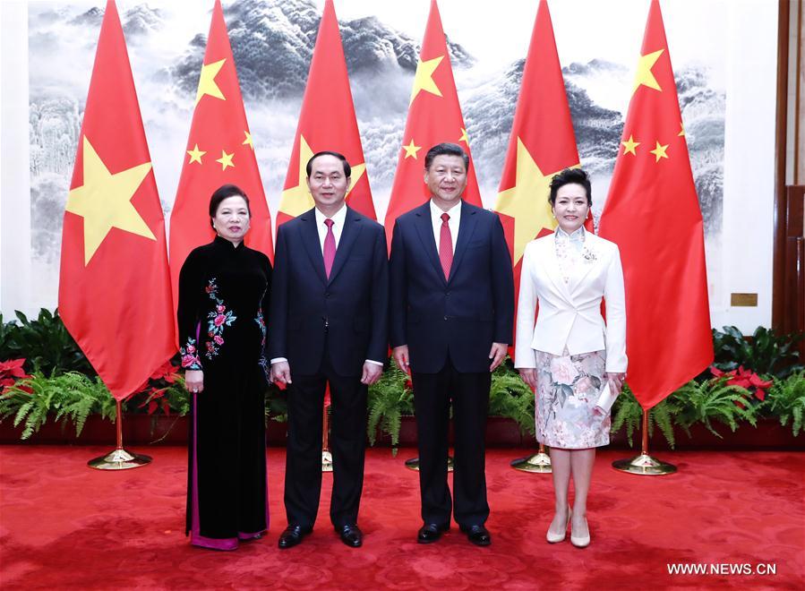 Entretien entre les présidents chinois et vietnamien sur le thème des relations