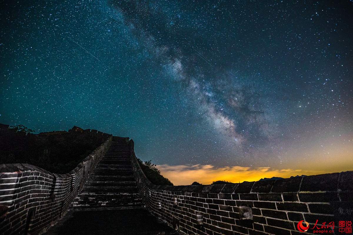 Vue de la galaxie à Jinshanling 