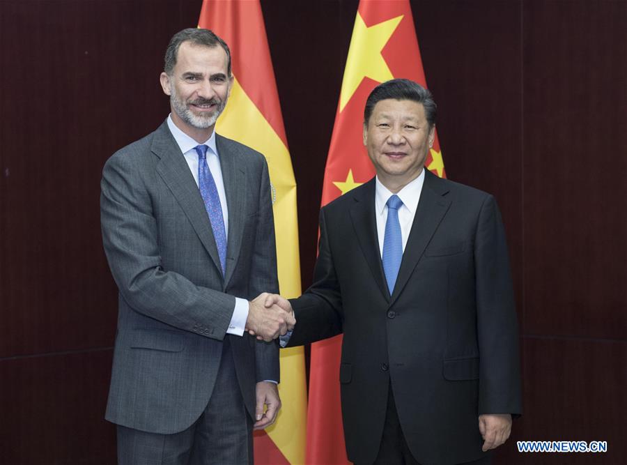 Le président chinois discute avec le roi Felipe VI d'Espagne de la coopération sur l'initiative 