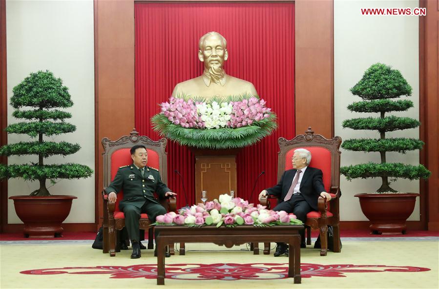 Un haut responsable militaire chinois rencontre les dirigeants vietnamiens pour discuter des relations bilatérales